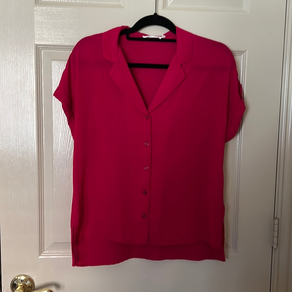 Lush Size Small, pink button down Blouse